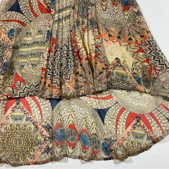 Doe & Rae Tank Top woman’s large Boho Lace Blouse High Low Summer Flowy Sheer - Picture 5 of 13